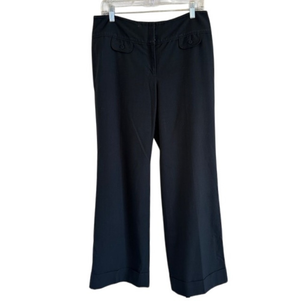 Ann Taylor Women's‎ Black Wide Leg Stretch Trousers Pants Dress Career 8